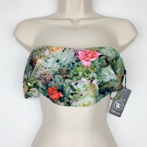Wildfox Fairy Wall bandeau “green” bikini TOP